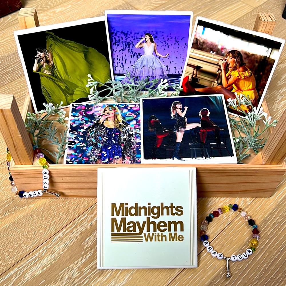 Taylor Swift Coaster & Bracelet Set. Eras Tour